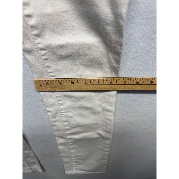 Guess Medium Rise Skinny Sarah Fit White Jeans - Picture 11 of 14